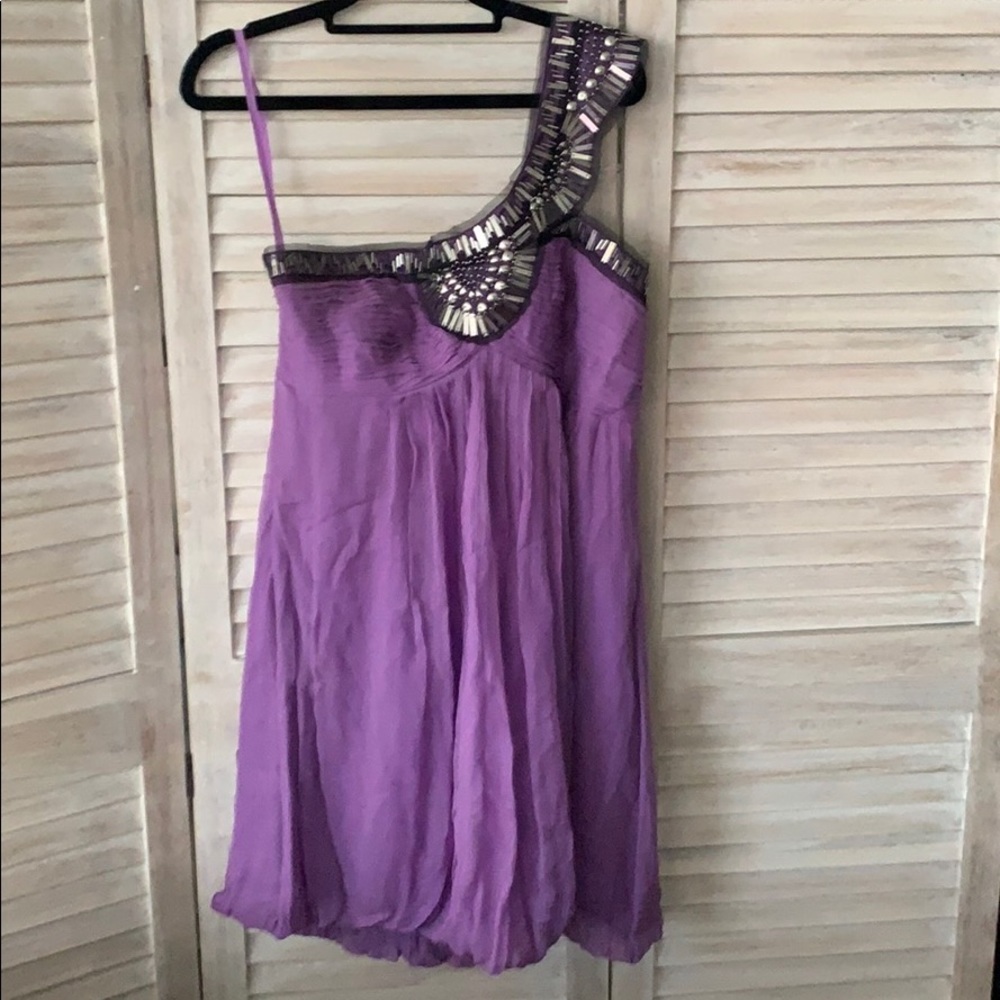 BCBG MaxAzria One Should Chiffon Bubble Hem Dress